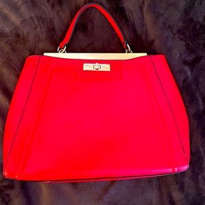 Aldo Top Handle Bag in Cherry Red